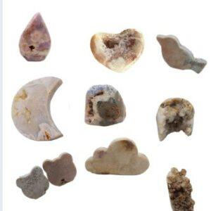 AMATISTA ROSA FORMAS (CORAZON, LLAMA, LUNA, MARIPOSA, OBELISCO…)