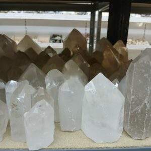 Puntas cristal de roca con base