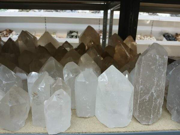 Puntas cristal de roca con base