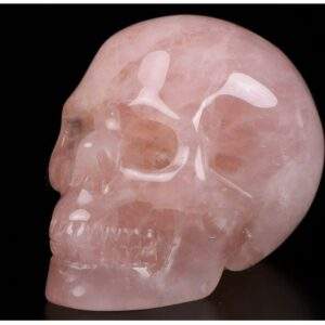 Calavera cuarzo rosa