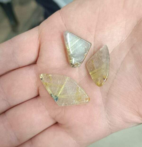 Gemas de Cuarzo Cristal y Rutilo para engarces