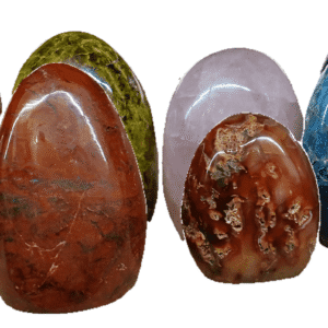 Forma Libre Cuarzo Rosa, Apatito, Septaria, Ópalo Verde, Jaspe, Lepidolita