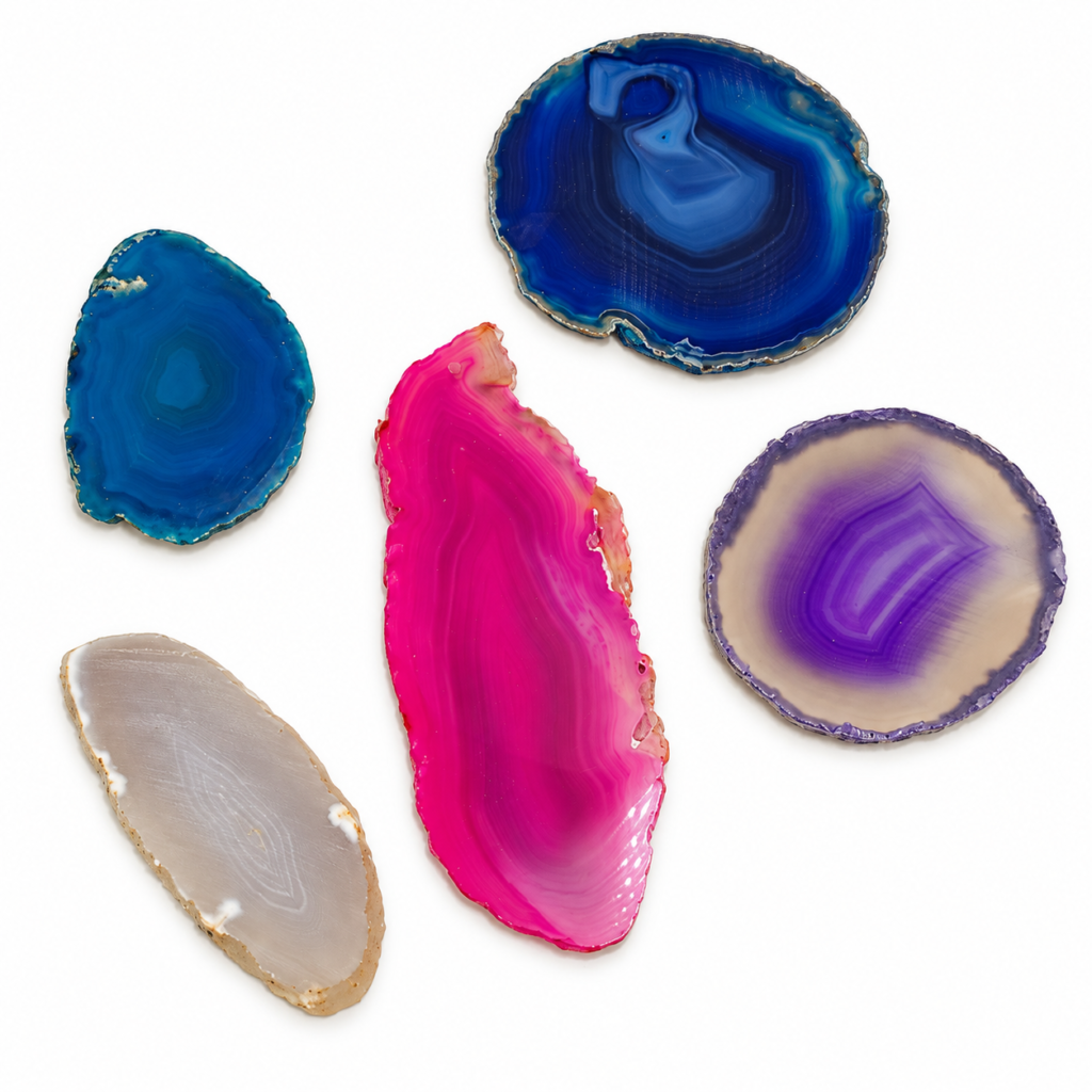 Chapas de ágata de colores