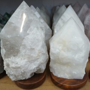 Lampara Punta Pulida Cuarzo Blanco