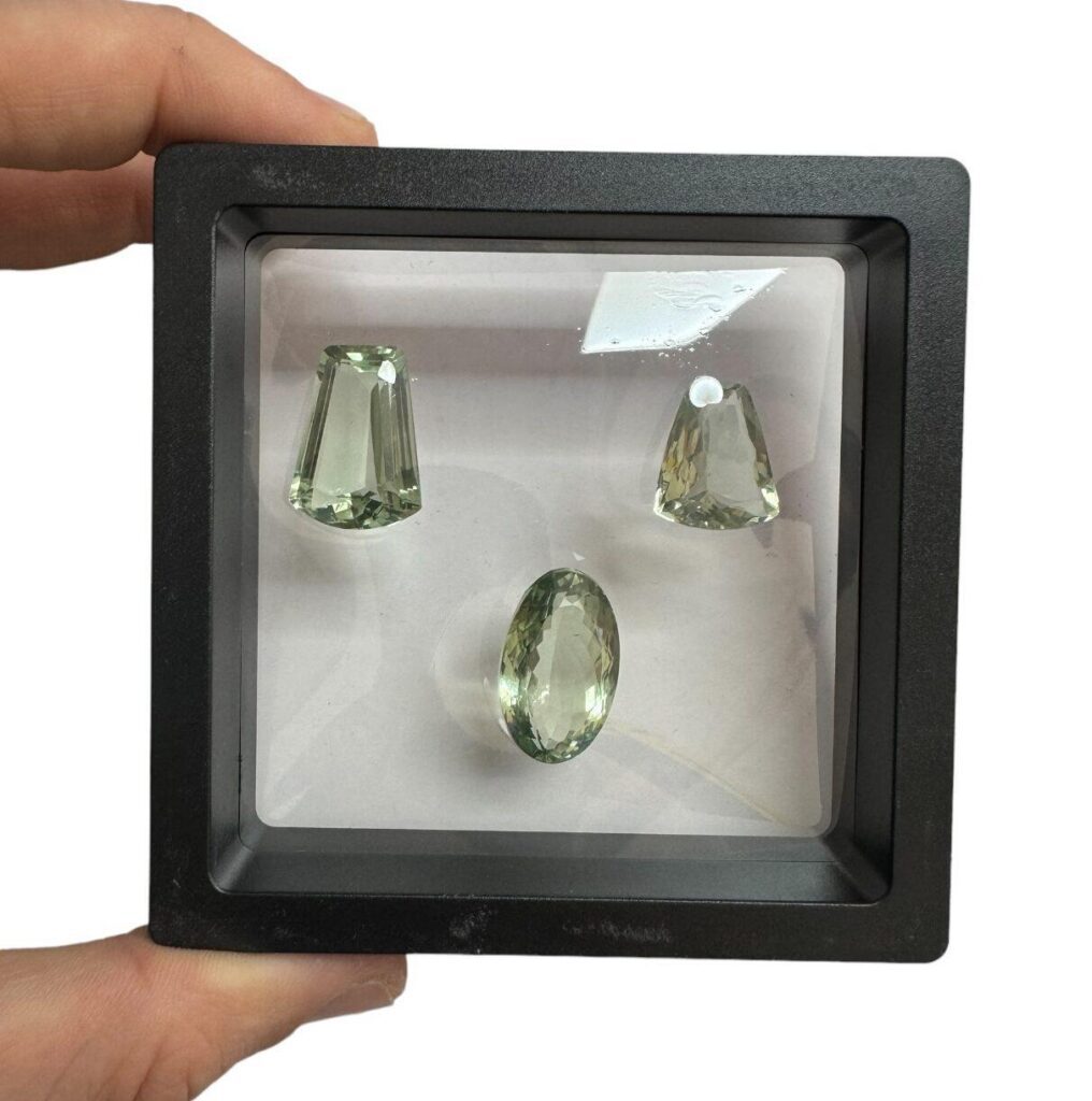Prasiolite Facetada Pack de 3 Piezas (Lote 11)