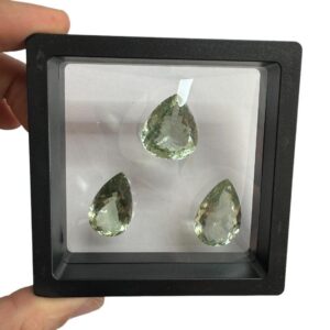 Prasiolite Facetado Pack de 3 Piezas (Lote 2)