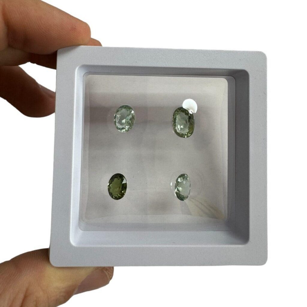 Turmalina Verde Facetada Pack de 4 Piezas (Lote 5)