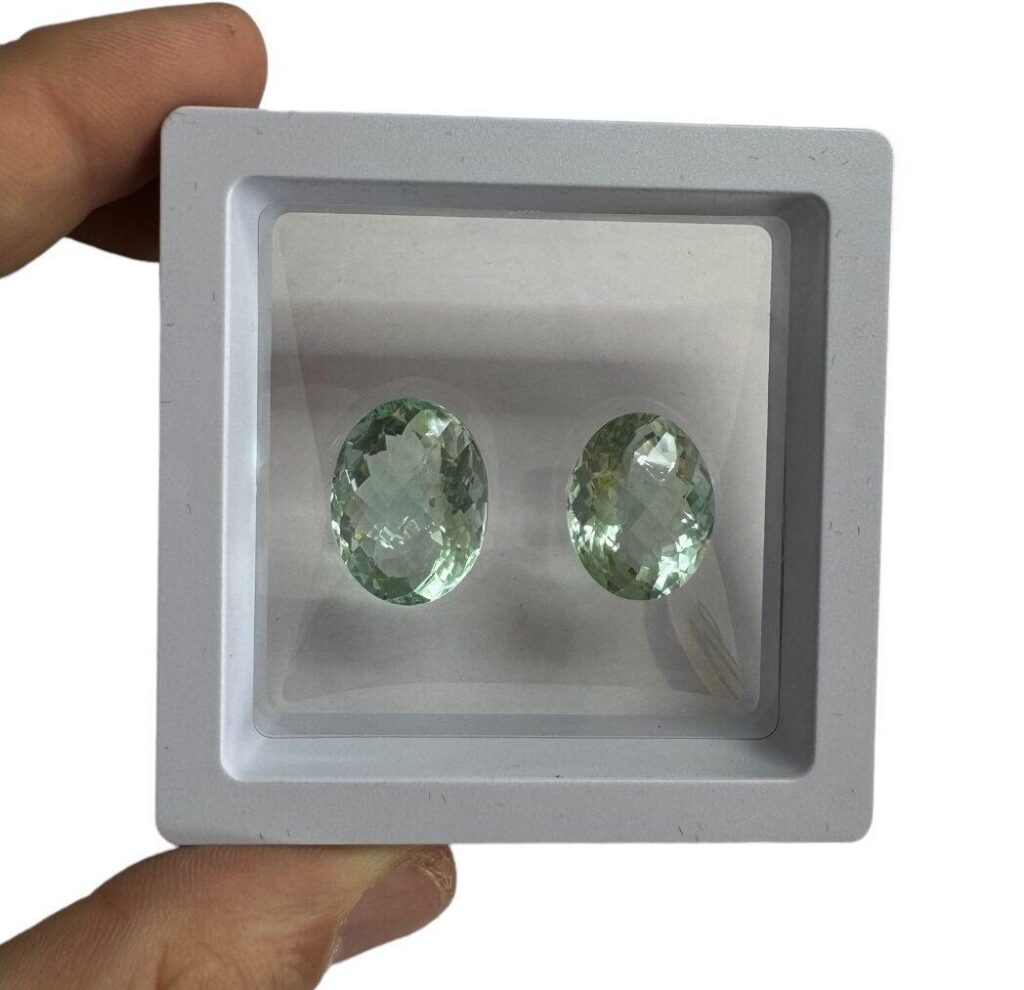 Cuarzo Verde Facetado Pack de 2 Piezas (Lote 17)