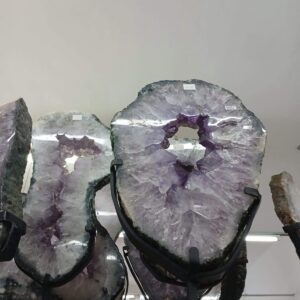 Amatista Argolla Base Metal