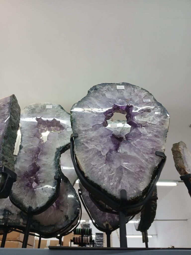 Amatista Argolla Base Metal