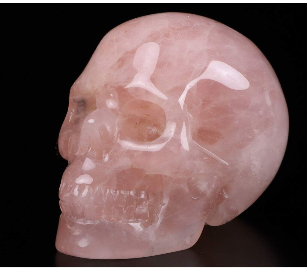 Calavera Cuarzo Rosa