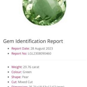 Cuarzo Prasiolite Facetado Gran Pieza (Lote 21)