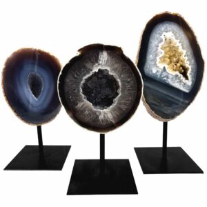 Ágata Geoda con base Metal