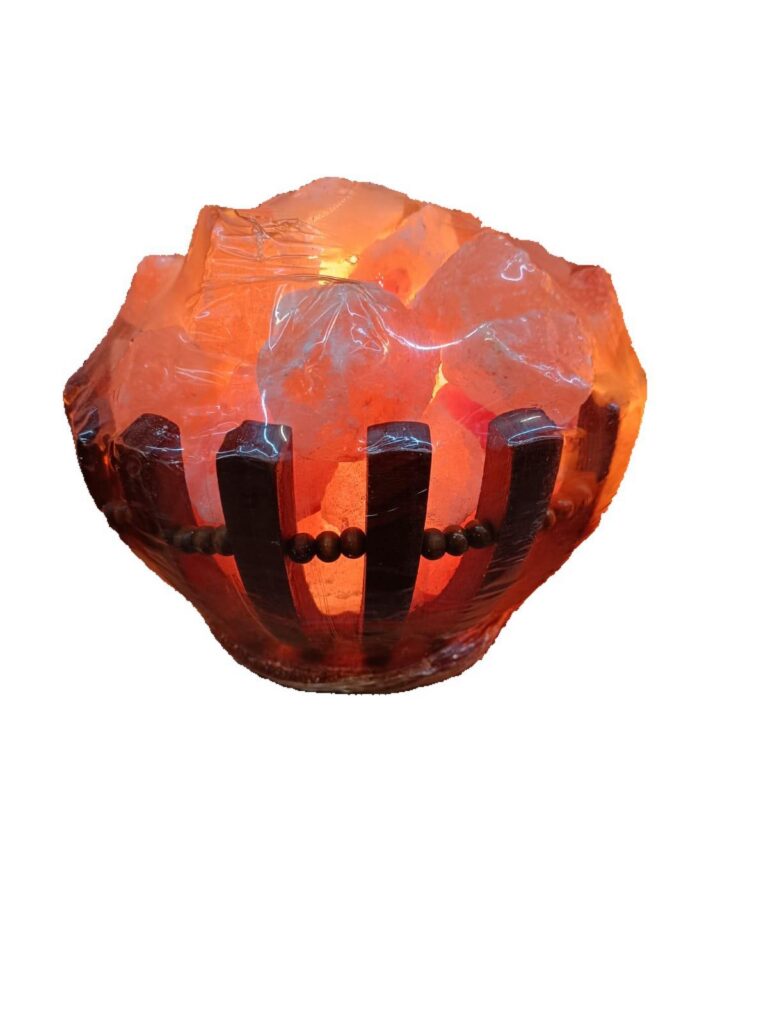 Lampara de Sal Bol de Madera