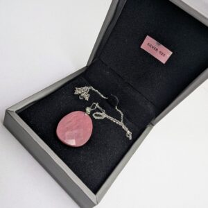 Colgante lágrima rodocrosita facetada