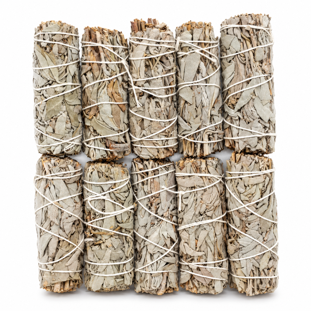 Atado de salvia blanca seca para sahumar